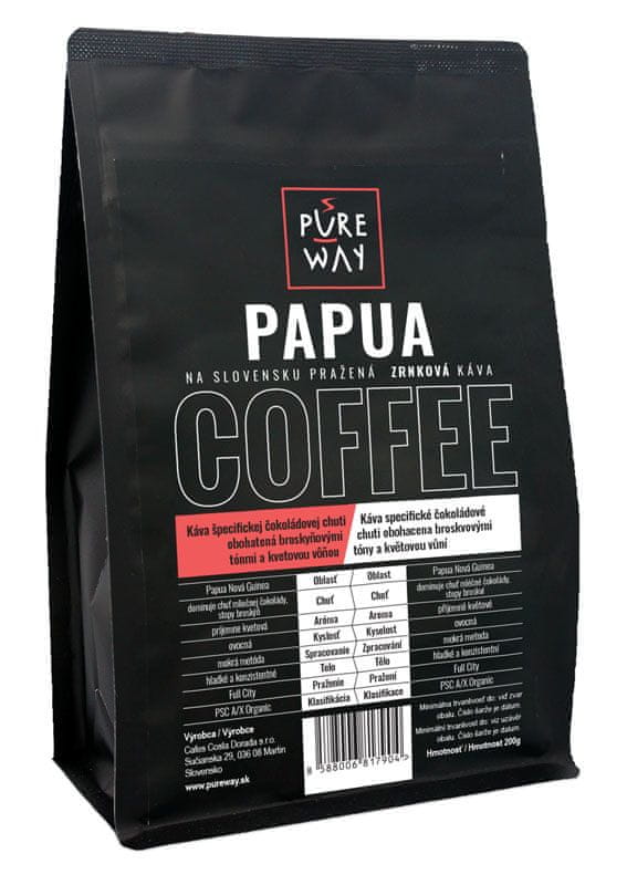 Pureway Papua odrodová káva zrnková Pureway 200g